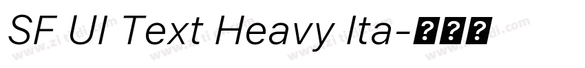 SF UI Text Heavy Ita字体转换